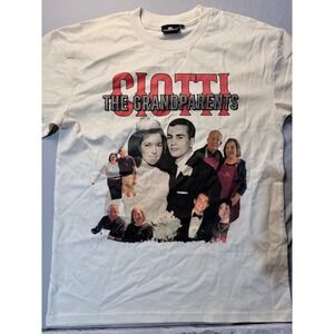 Threadheads Ciotti The Grandparents Graphic T-Shirt Mens Small Cream White Cotto